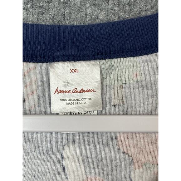 Hanna Anderson Top Women's XXL Blue Long Sleeve 100% Organic Cotton Christmas - Picture 2 of 11